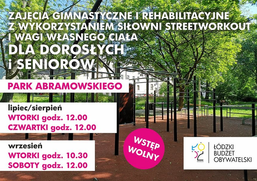 Gimnastyka i rehabilitacja w Parku Abramowskiego