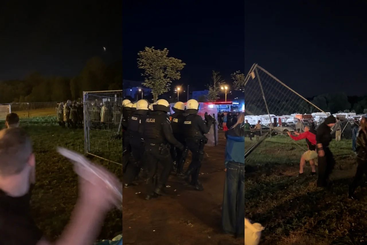 Ataki na policję, gaz i szturm na ogrodzenie. Zamknęli bramy Łódź Summer Festival [WIDEO]