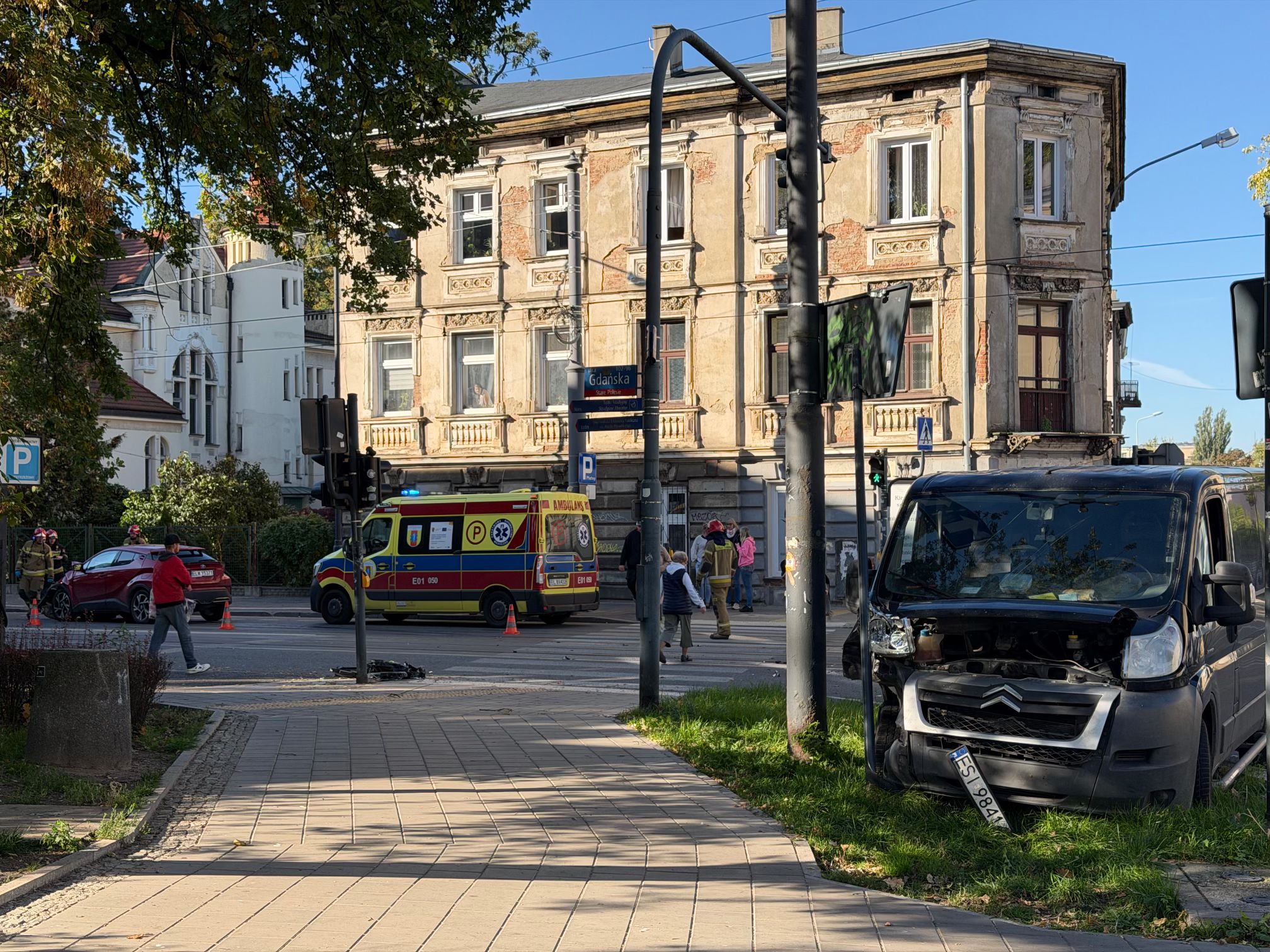 Zderzenie na Gdańskiej i Struga. Kobieta trafiła do szpitala