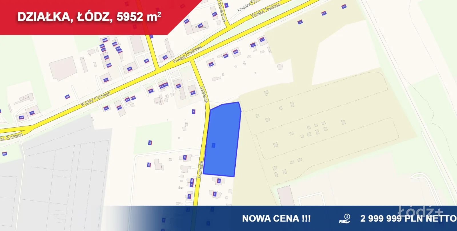 Działka inwestycyjna pod segmenty, bliźniaki, hotel | TOP lokalizacja!